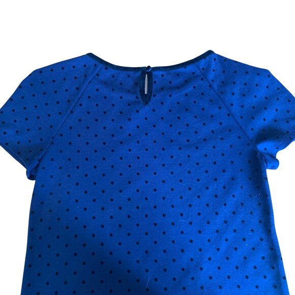 Ann Taylor Loft Purple & Velvet Black Polka Dot Short Sleeve Top Size Small - Picture 6 of 9